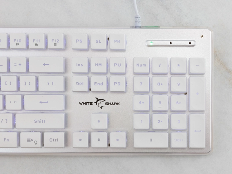 WhiteShark_tachi_white herná klávenica