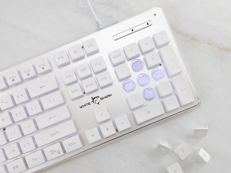 WhiteShark_tachi_white membránové switche