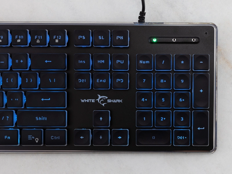 WhiteShark_tachi_black herná klávesnica