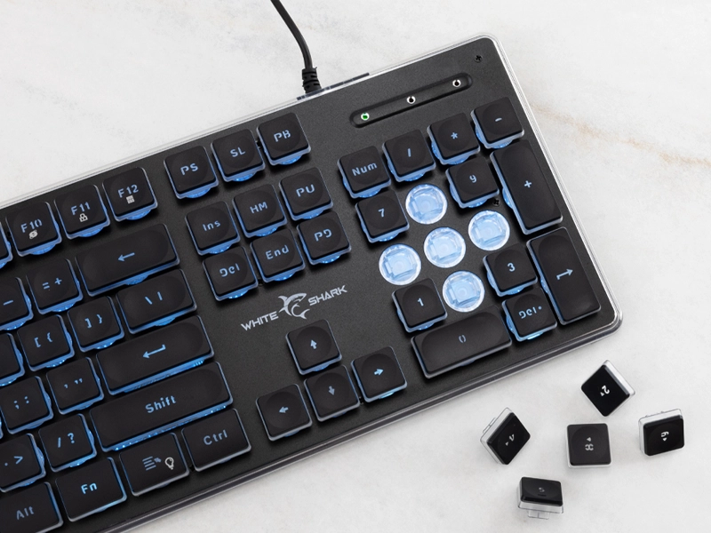 WhiteShark_tachi_black membránové switche