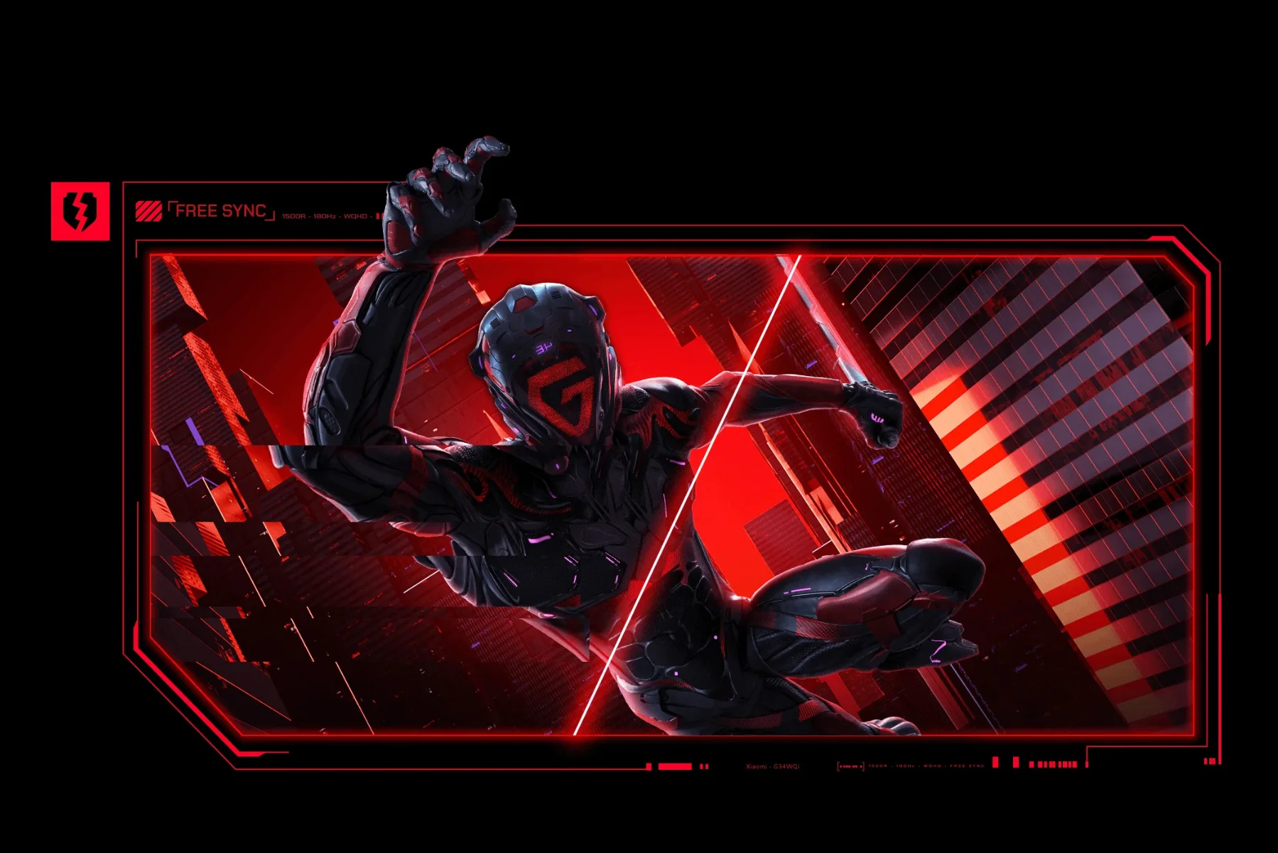 Herný monitor Xiaomi 2K Curved G34i freesync premium