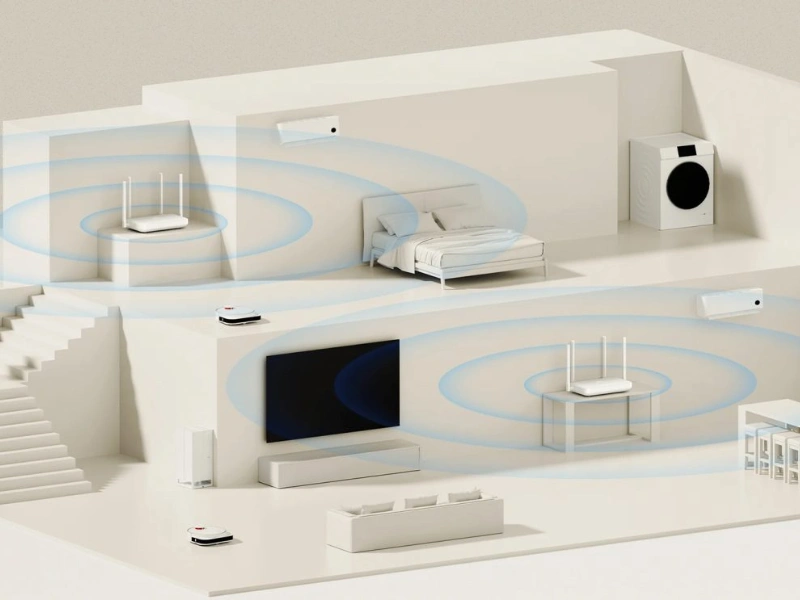 Router Xiaomi AX1500 automaticky prep&iacute;na medzi frekvenčn&yacute;mi p&aacute;smami.
