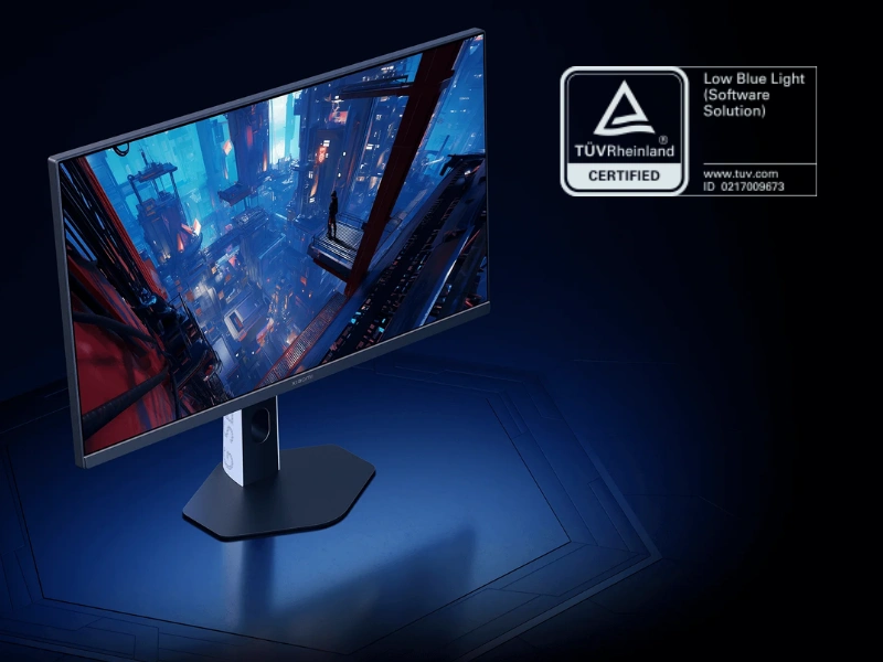 Herný Monitor Xiaomi G24i 2026 s certifikáciou TÜV Low Blue Light a technológiou DC Dimming chráni váš zrak.