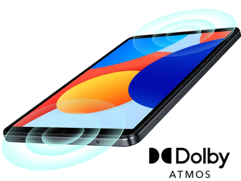 Mimoriadny zvuk tabletu Redmi Pad SE 4G 8,7, vďaka podpore Dolby Atmos