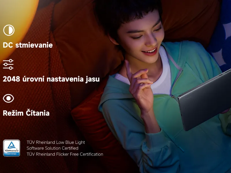 Certifikácia TUV pre ochranu očí v tablete Redmi Pad SE 4G 8,7