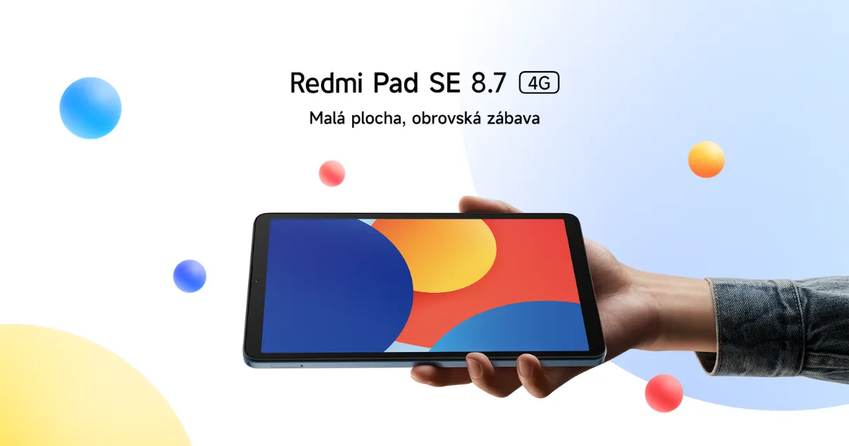 Tablete Xiaomi Redmi Pad SE 4G 8,7 - Malá plocha, veľa zábavy