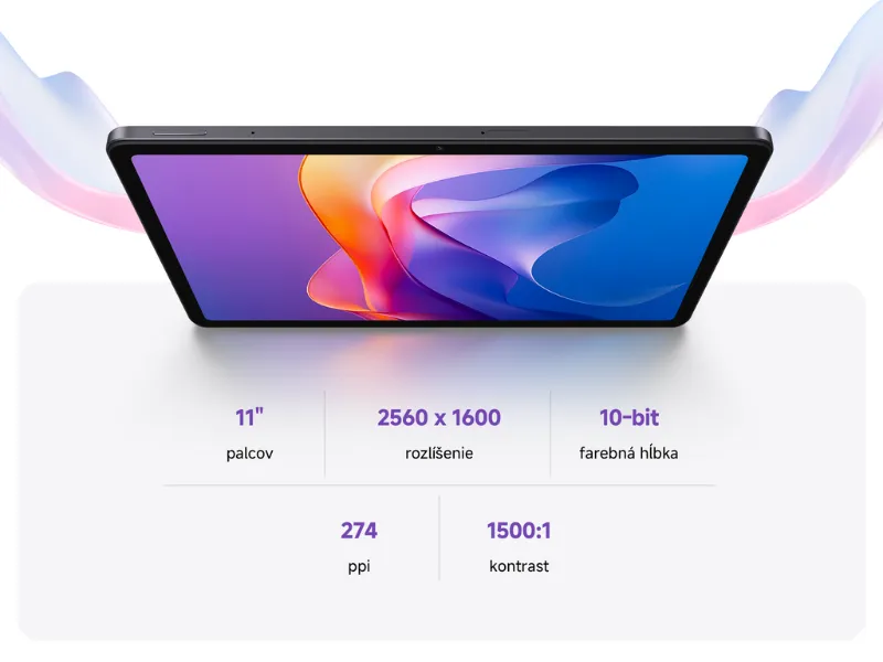 Vychutnajte si štedrý priestor pre svoju zábavu, ktorý vám prináša veľký 11" Crystal-Clear displej tabletu Redmi Pad 2 4G.