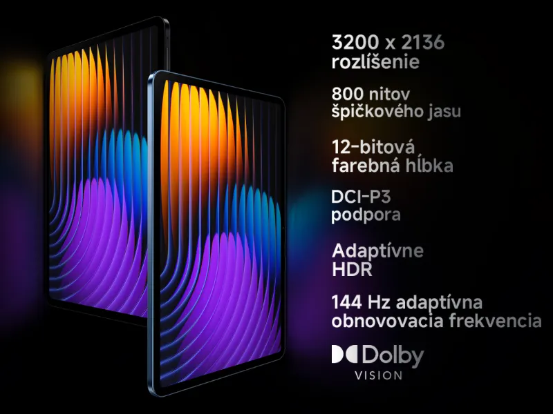Vychutnajte si štedrý priestor pre svoju prácu, kreativitu aj zábavu, ktorý vám prináša veľký 3,2K Crystal-Clear displej tabletu Xiaomi Pad 7 Pro 8/256GB Green