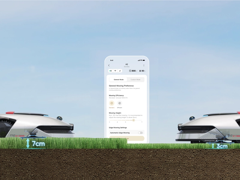 Dreame_A2 výška kosenia