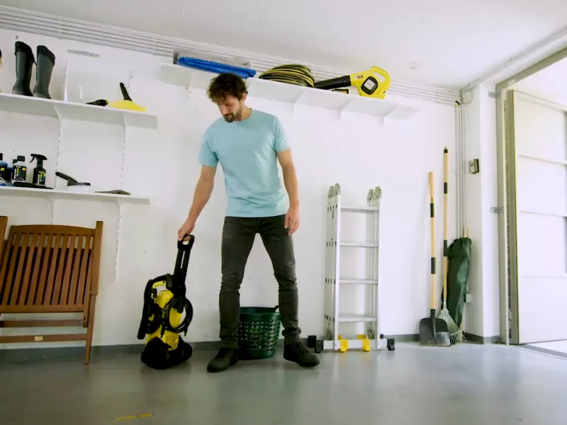 Jednoduchá preprava a dlhá životnosť Kärcher K3 Car and Home vďaka vodnému filtru