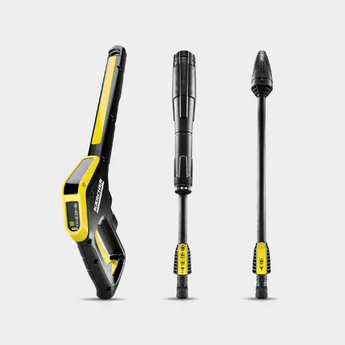 Vysokotlaková pištoľ Power Control s manuálnym displejom vám poskytne dokonalý prehľad o nastavení tlaku v apky K 4 Power Control Flex.