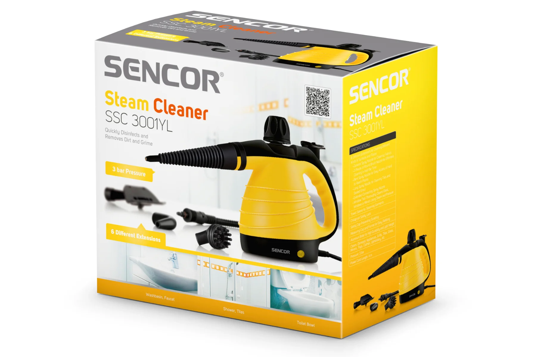 Parný čistič Sencor SSC 3001YL ekologicke efektivne cistenie