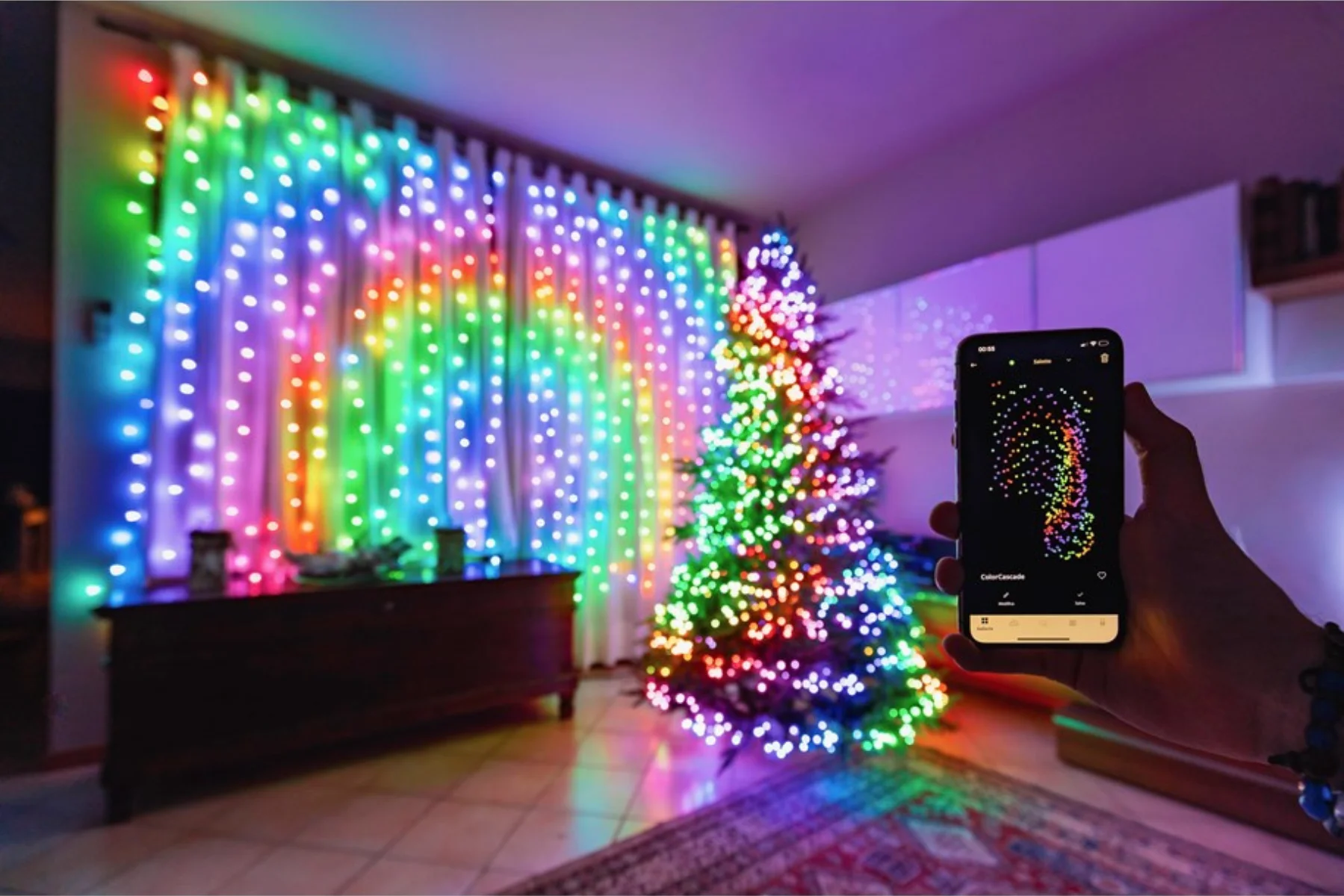 Vonkajšie dekoratívne osvetlenie Twinkly Strings Gen II RGBW – LED reťaz vynimocne