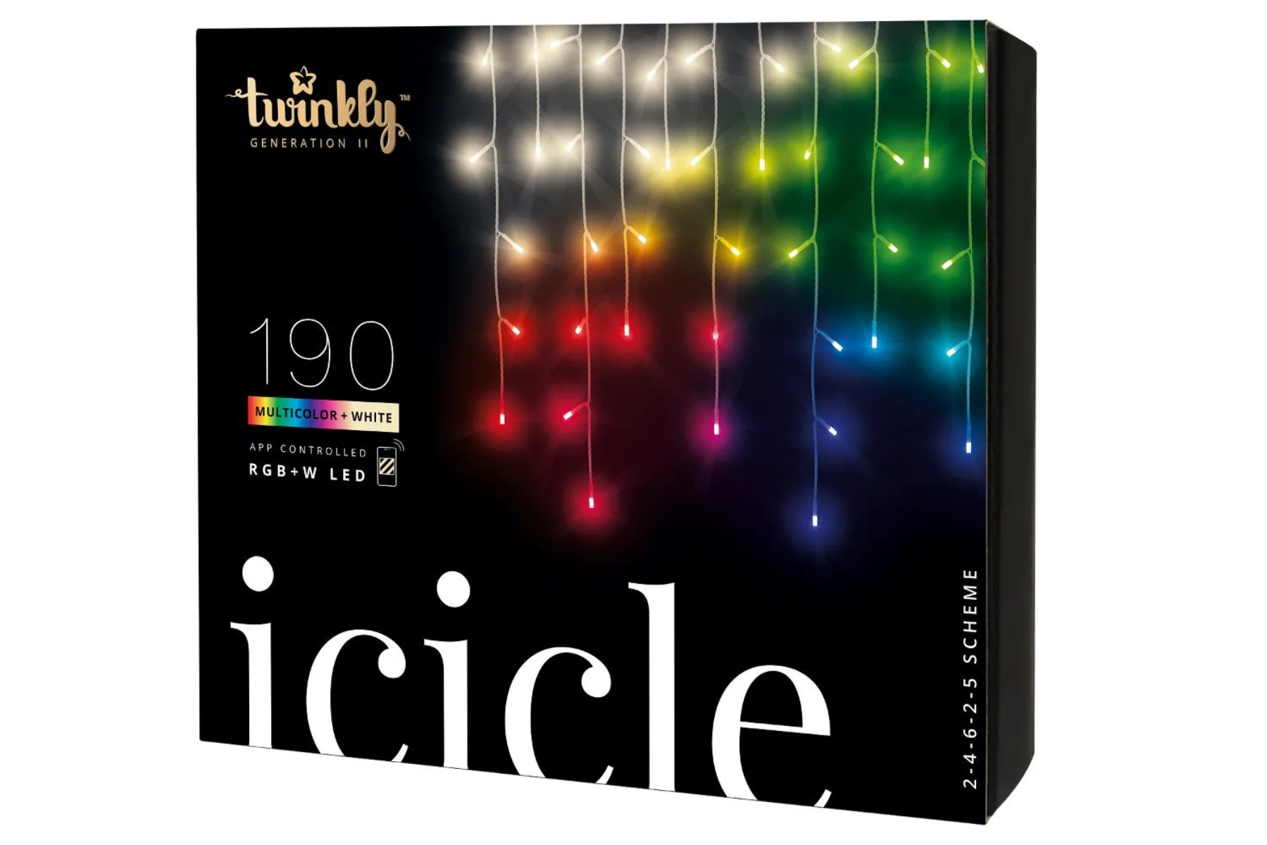 Vonkajšie dekoratívne osvetlenie Twinkly Icicle Gen II RGBW – LED reťaz cencúľ hlasove ovladanie