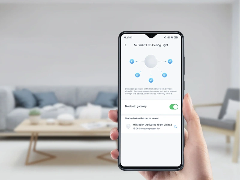 Vďaka Bluetooth prepojeniu funguje Xiaomi Mi 2 aj ako pohybový a svetelný senzor.