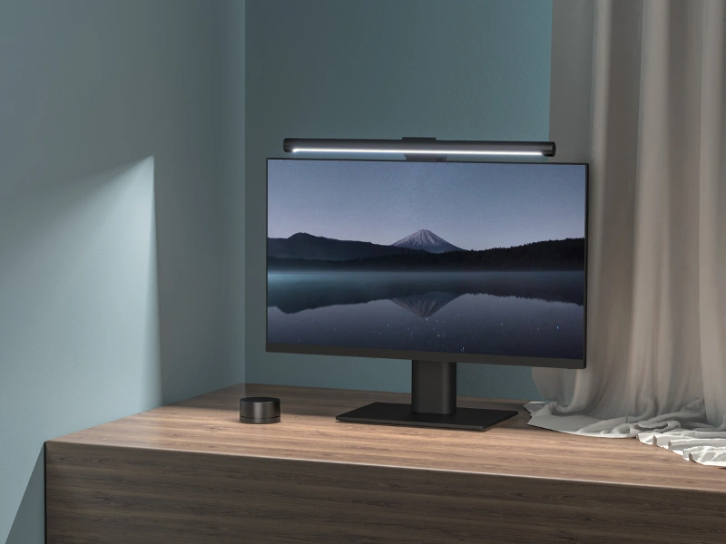 Lišta Mi Computer Monitor Light Bar disponuje bezdrôtovým diaľkovým ovládačom.