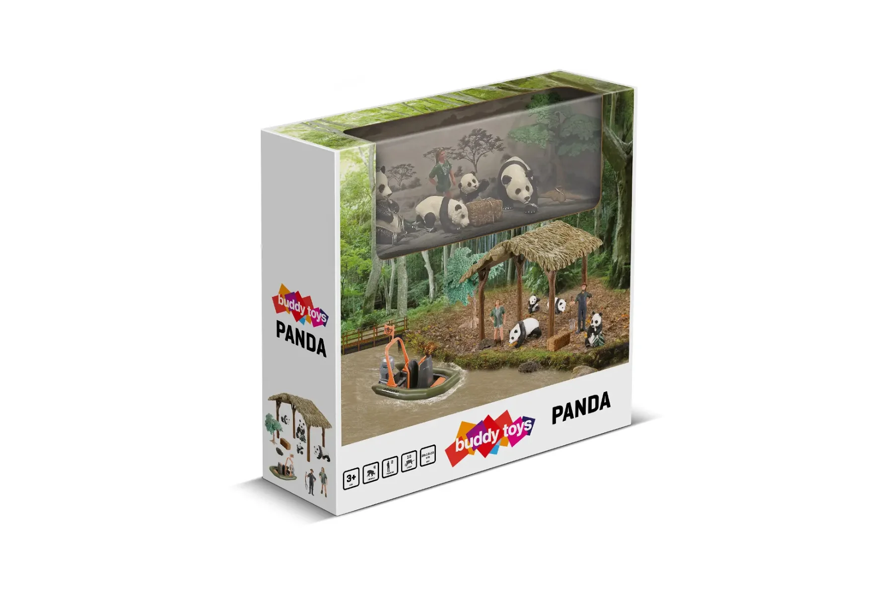 Prístrešok v lese rodinky pandy Buddy Toys BGA 1031 odolny plast