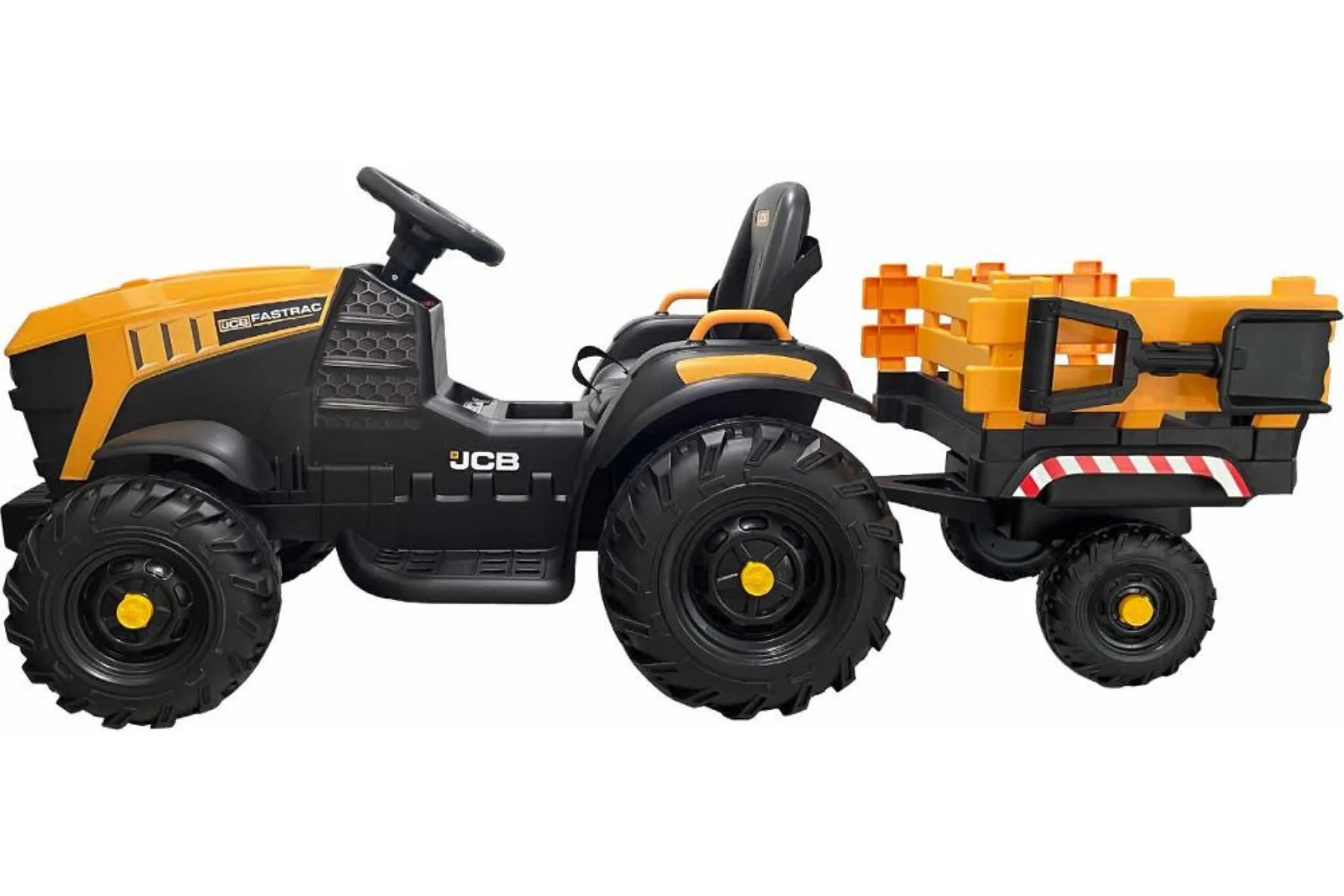 Elektrický traktor Buddy Toys BEC 8212 JCB traktor + vozík bezpecnost komfort