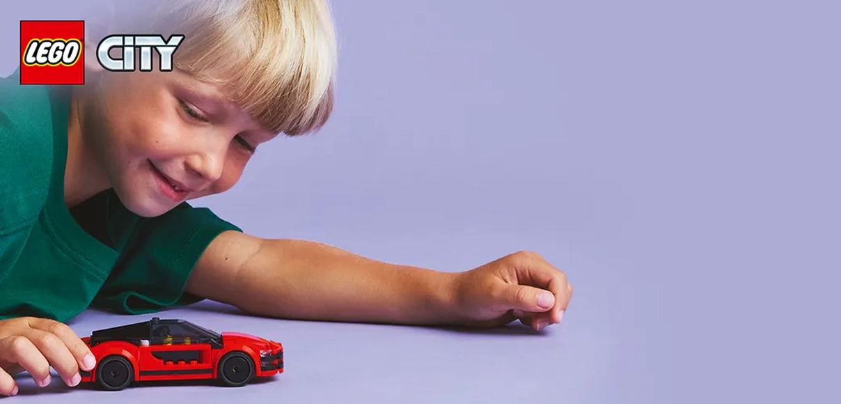 HERO LEGO CITY 60448 Červený športiak.