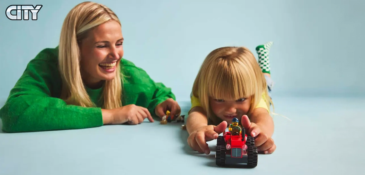 HERO LEGO 60461 CITY Červený traktor.