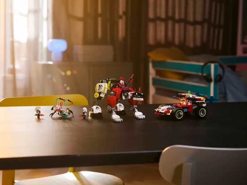 Stavebnica LEGO DREAMZZZ 71497 Cooperov tigrí robot a Zerov hot rod.