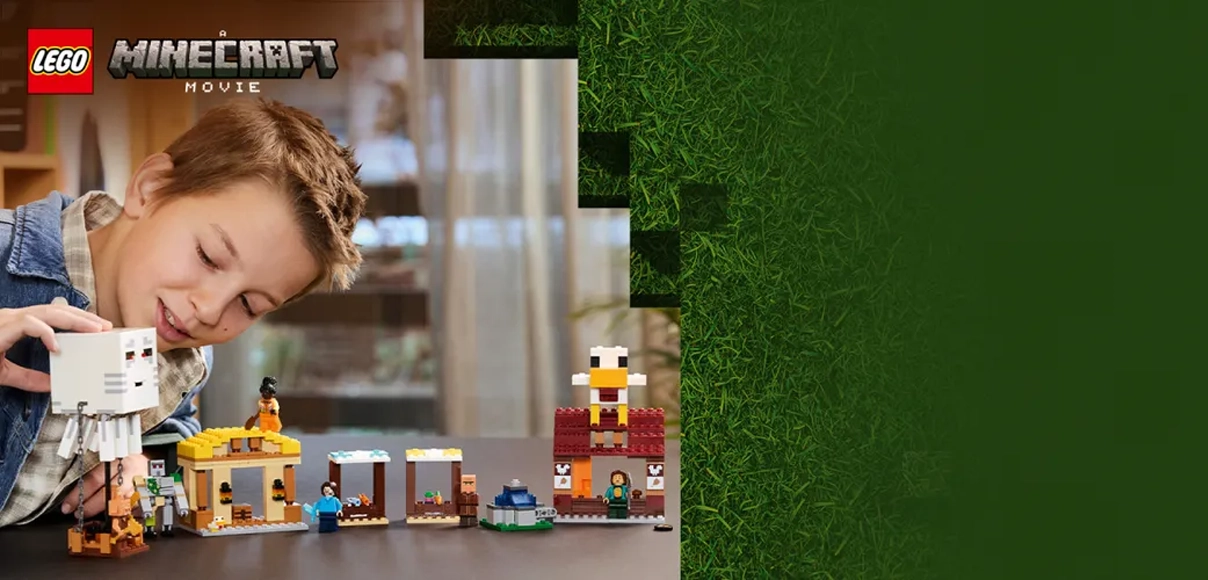 HERO LEGO Minecraft 21273 Balón v podobe Ghasta a útok na dedinu.