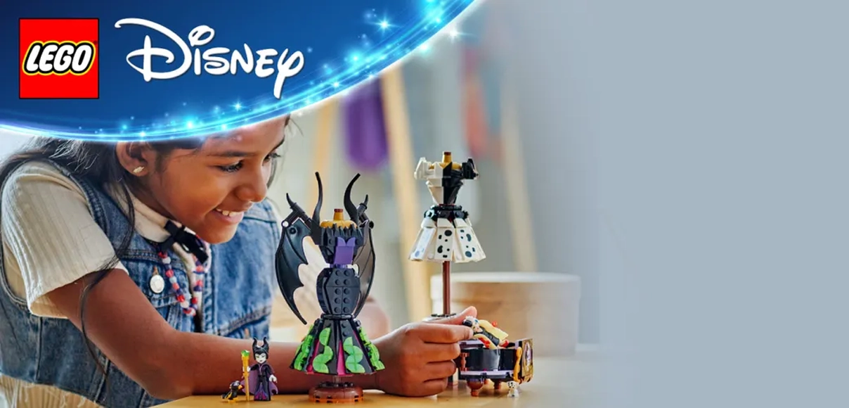 HERO LEGO® Disney 71487 Zloduchovia Šaty Zloriany a Cruelly de Vil.