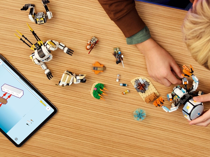 LEGO 77037 Horizon Aloy a Varl vs. Shell-Walker a Sawtooth.