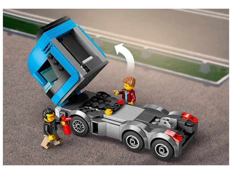 Stavebnica LEGO CITY Kamión na prepravu áut so športiakmi.