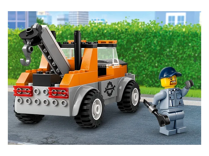 LEGO CITY Odťahový voz a oprava športiaka.