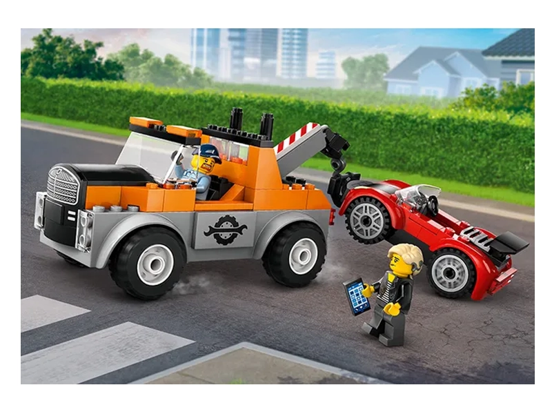 LEGO Odťahový voz a oprava športiaka.