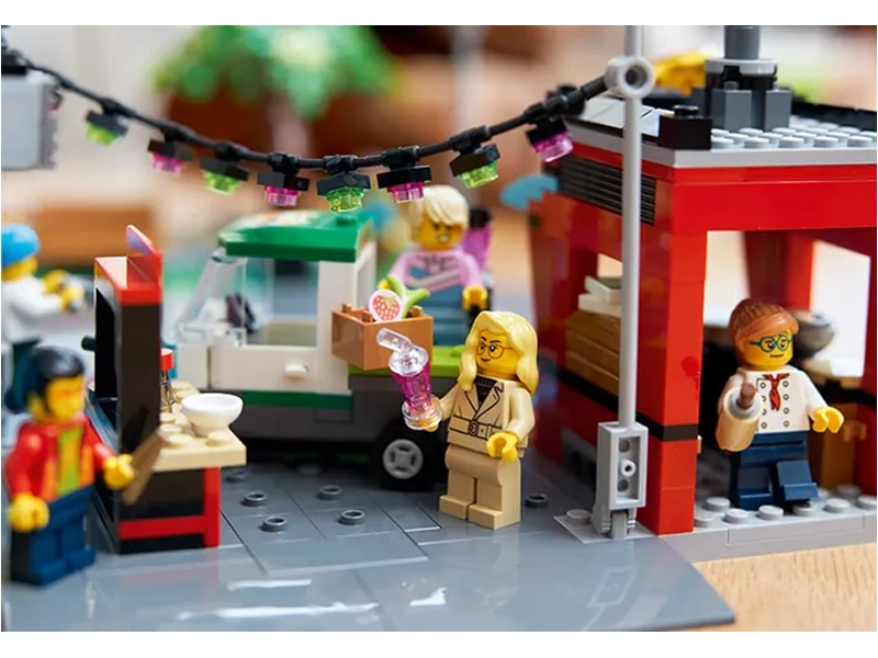 Lego City pouličné stánky s jedlom.