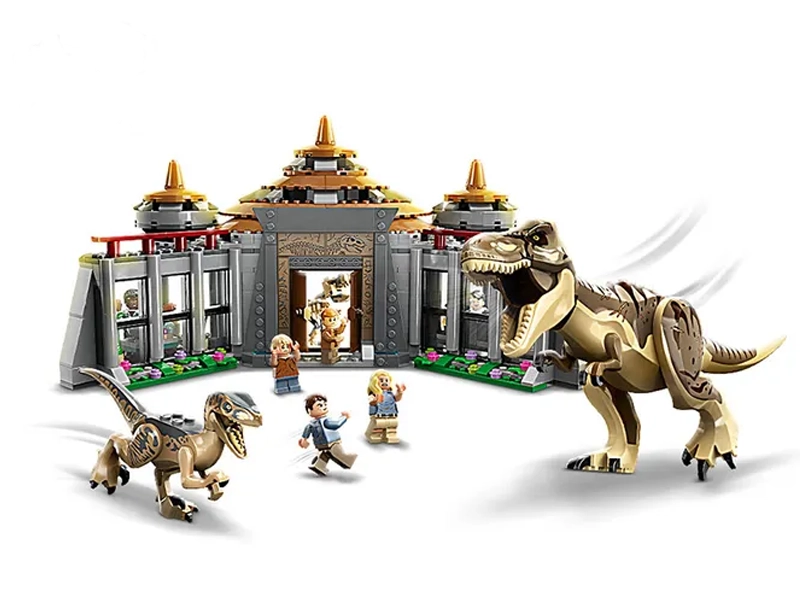 Lego Jurský Svet Stredisko pre návštevníkov: útok T-rexa a raptora 76961.