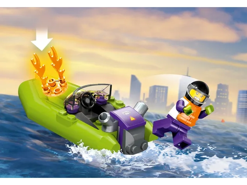 Lego City motorový čln.