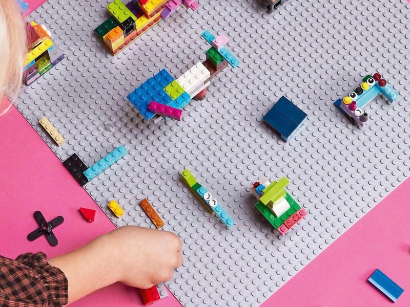LEGO Sivá podložka.