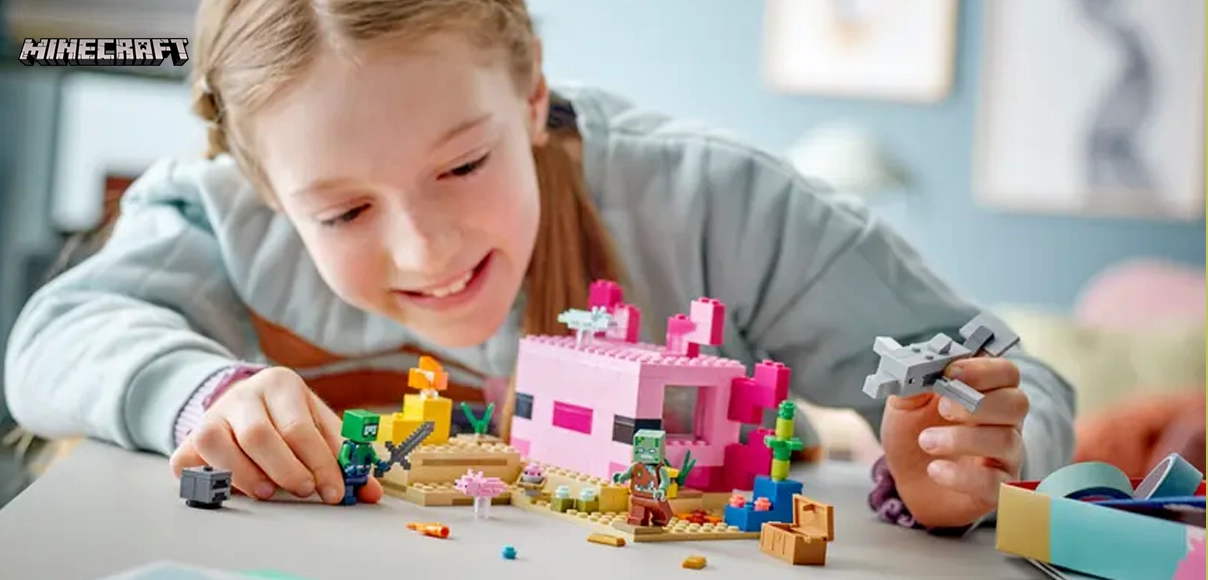 Hero Lego Minecraft Dom axolotlov.