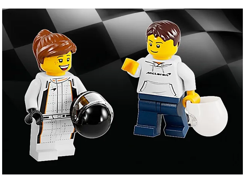 LEGO Speed Champions minifigúrky pretekárv.