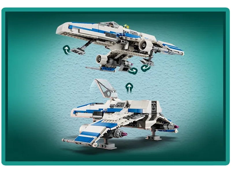 LEGO Star Wars stíhačka E-wing.