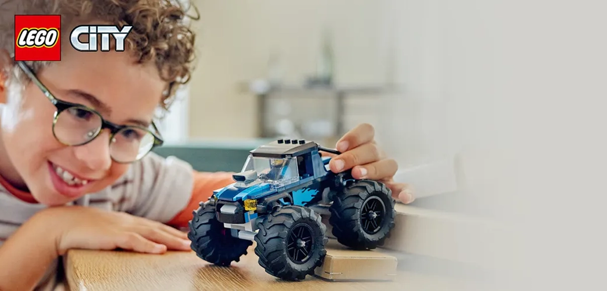 Hero LEGO City Modrý monster truck.