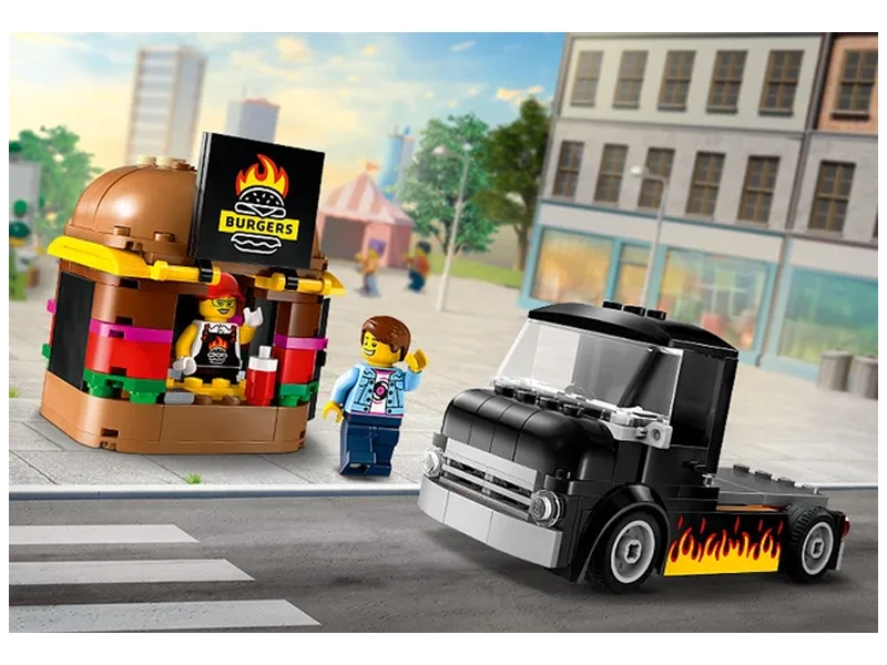 Stavebnica LEGO City 60404 Hamburgerový truck.