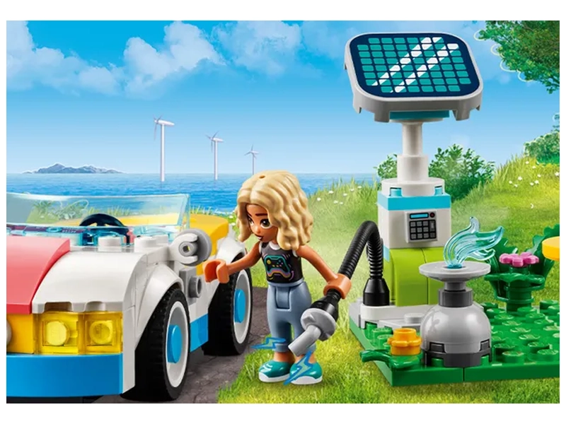 Stavebnica LEGO FRIENDS Elektromobil s nabíjačkou.