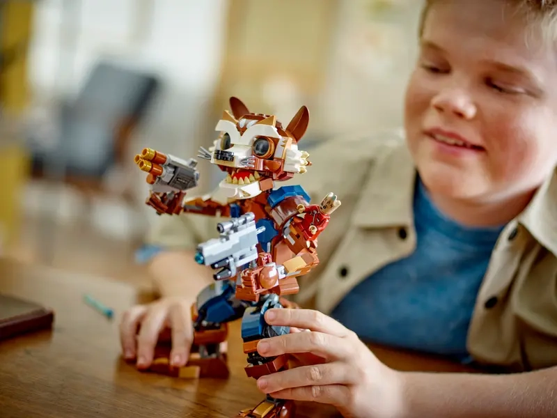 Stavebnica LEGO Marvel Rocket a malý Groot.