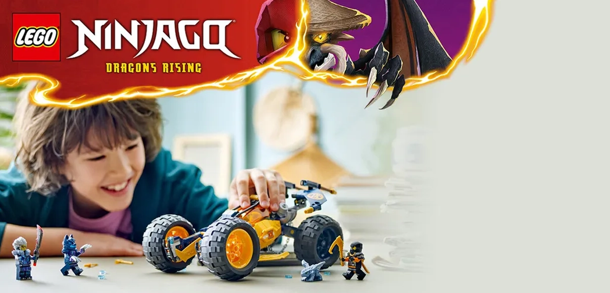 Hero LEGO NINJAGO Arin a jeho nindžovská terénna bugina.