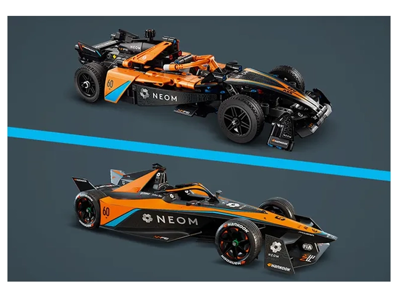 LEGO NEOM McLaren Formula E Race Car.