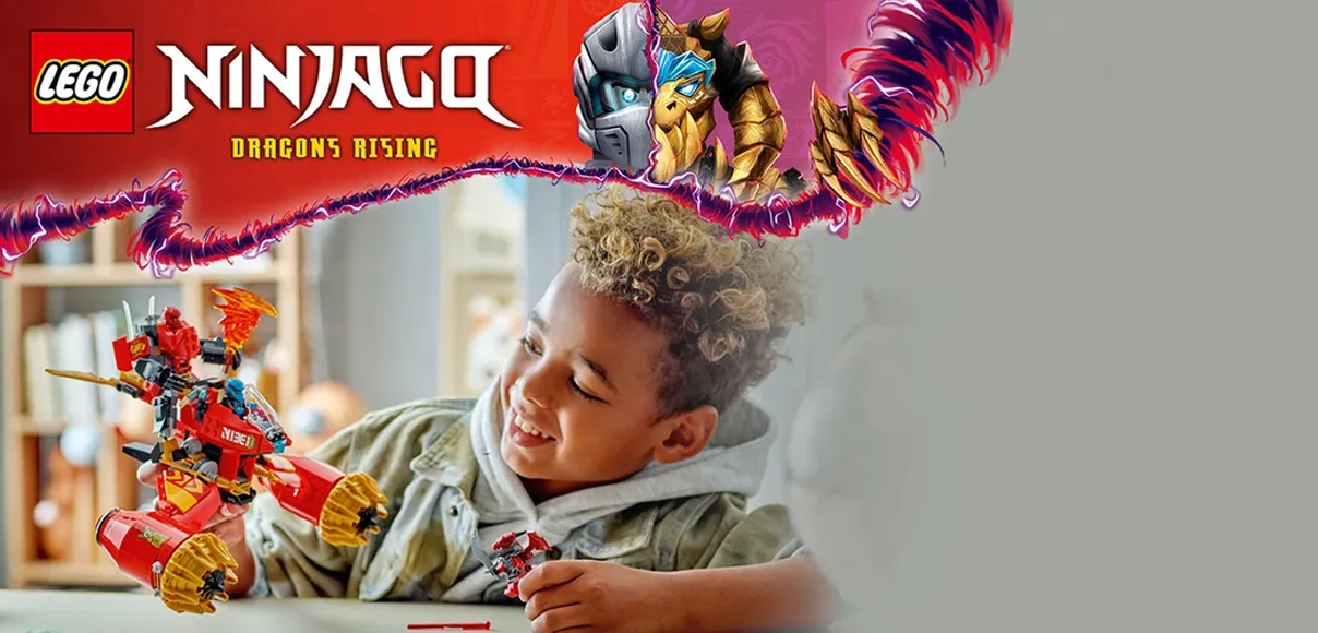 HERO LEGO NINJAGO 71830 Kaiov búrkový jazdec a drak.