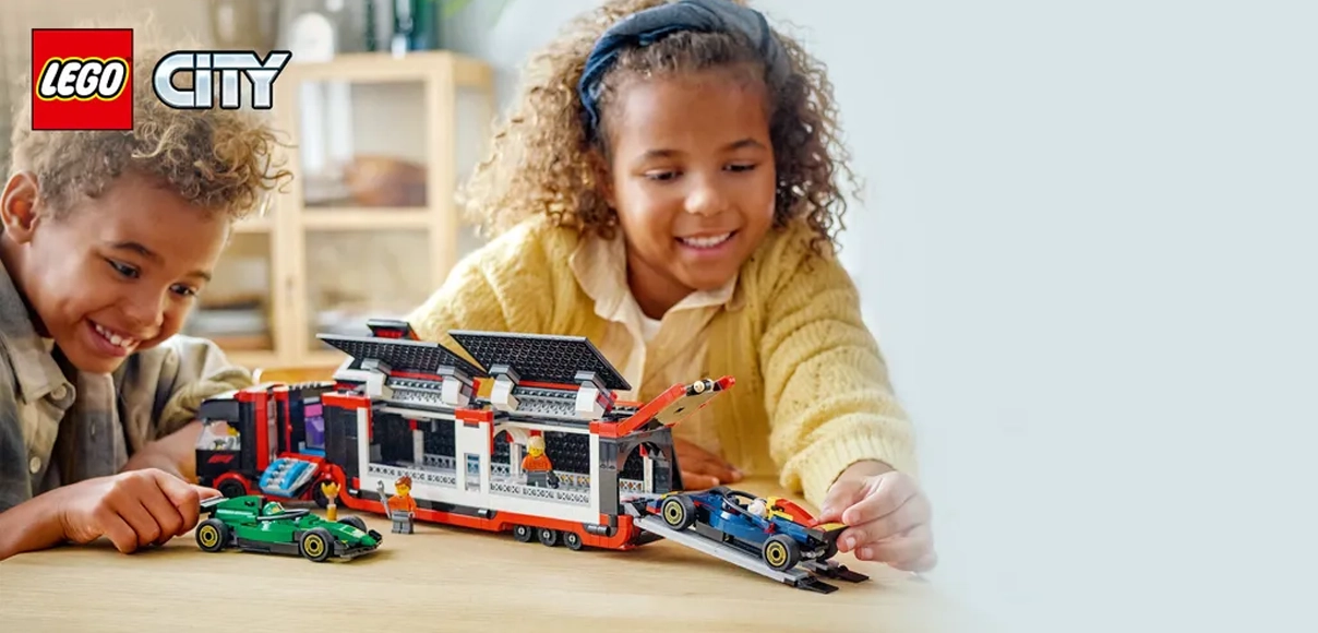 HERO LEGO CITY 60445 Kami&oacute;n F1&reg; s autami RB20 a AMR24 F1&reg;.