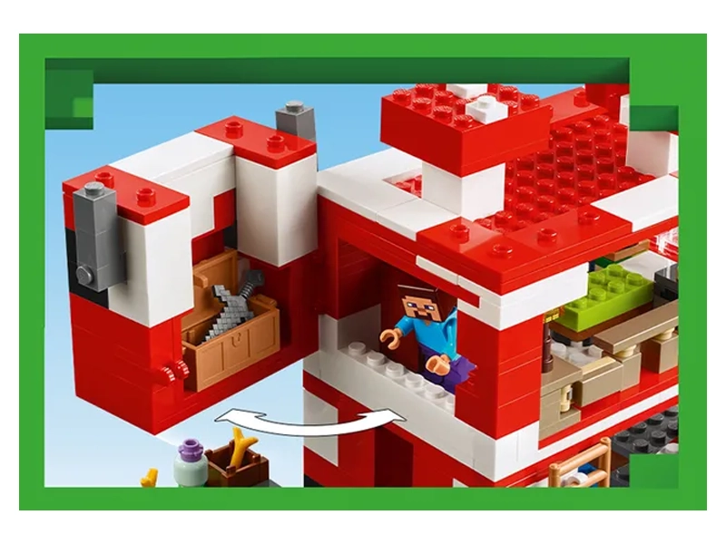 LEGO Minecraft Dom kravotrávok.