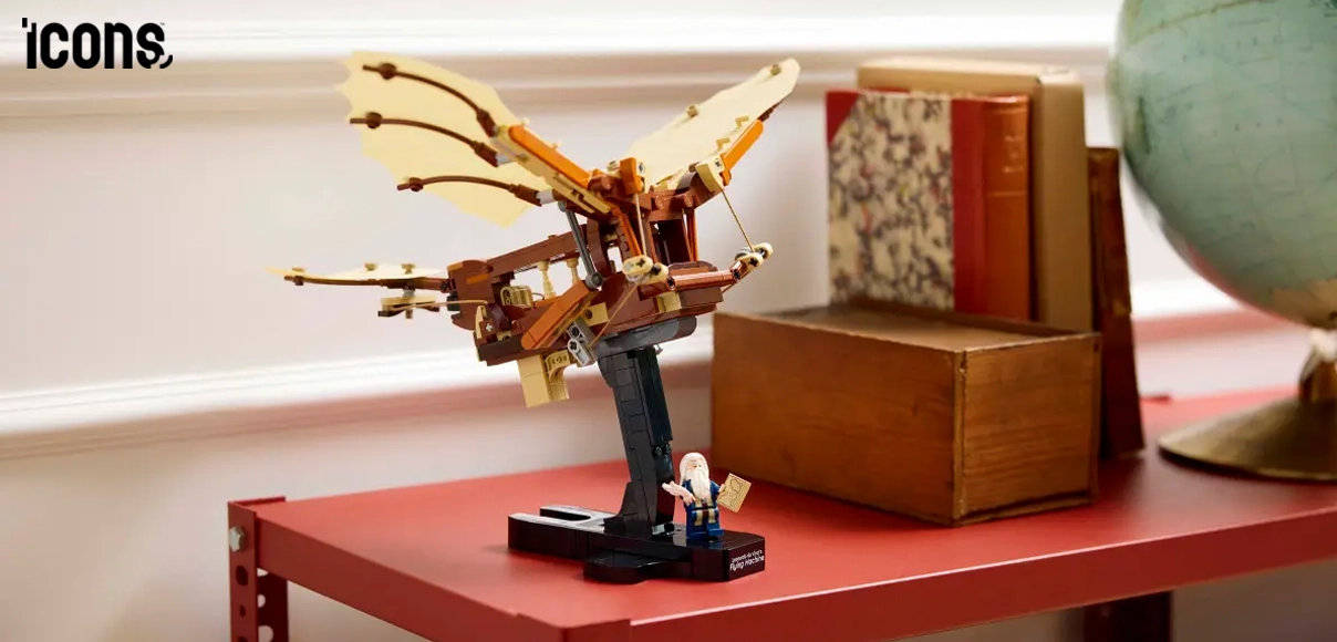 HERO LEGO ICONS 10363 Lietajúci stroj Leonarda da Vinciho.