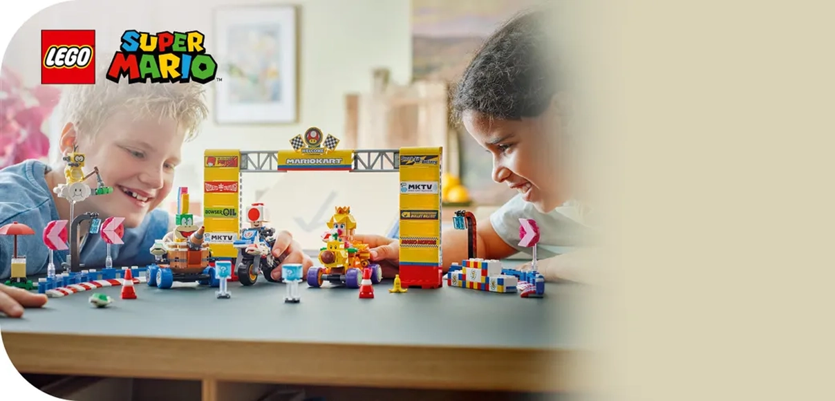 HERO LEGO 72036 Super Mario Mario Kart™ – Baby Peach a sada Grand Prix.