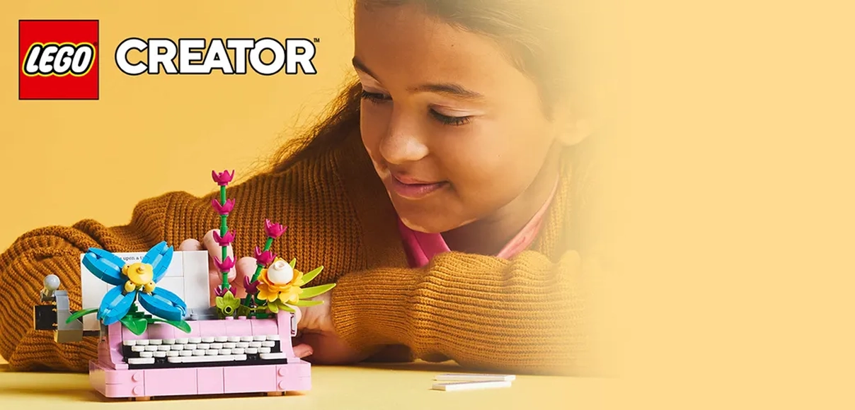 HERO LEGO Creator 3 v 1 31169 Písací stroj s kvetmi.